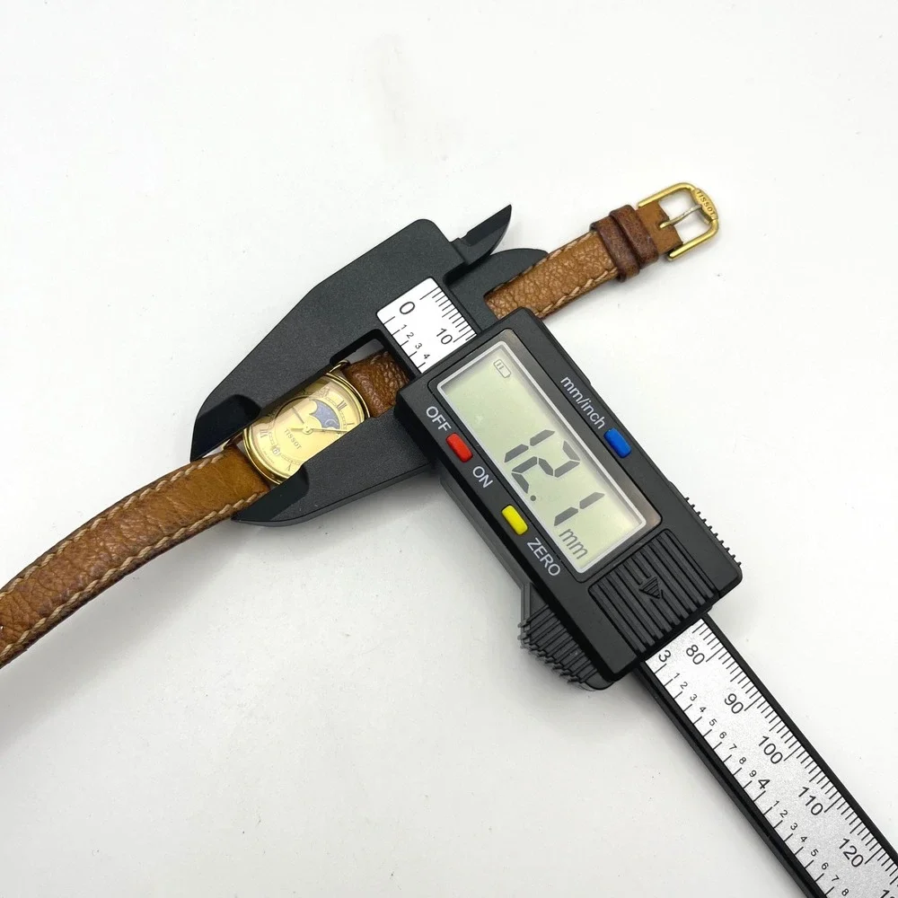 Tissot C220 Moonphase Watch Date Gold Tone Roman Numeral Brown Leather Strap